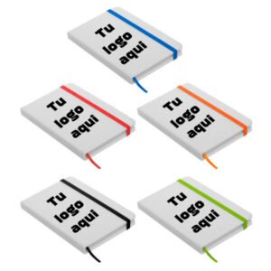 Libreta mediana blanca personalizable – T525 ( Tamaño A5) hojas rayadas