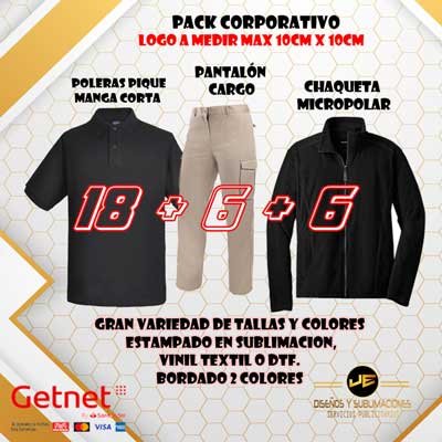 Pack ropa corporativa personalizada con logo – Poleras, Micropolar y Cargo