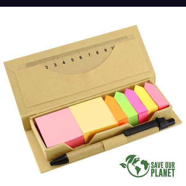 Set Ecológico de Oficina Personalizado – Memo Set con Bolígrafo Ecológico