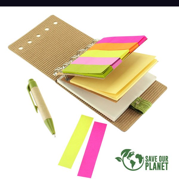 Memo Set Ecológico con Bolígrafo Personalizado – Modelo N12
