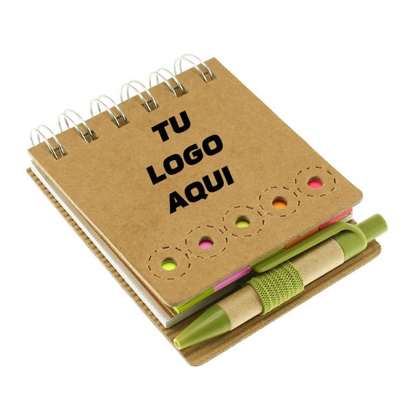 Memo Set Ecológico con Bolígrafo Personalizado – Modelo N12
