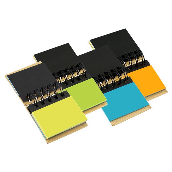 Memo Box Ecológico con Notas Adhesivas – Modelo Espiral