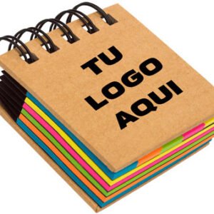 Memo Box Ecológico con Notas Adhesivas – Modelo Espiral